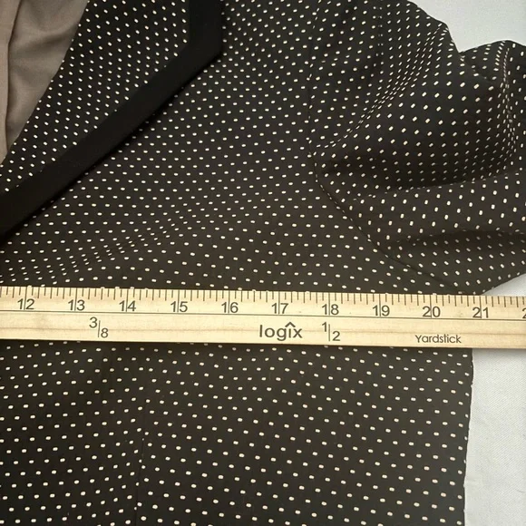 KASPER BLACK & BONE POLKA DOT JACQUARD TEXTURED THREE BUTTON JACKET. SZ 12 - Picture 7 of 11